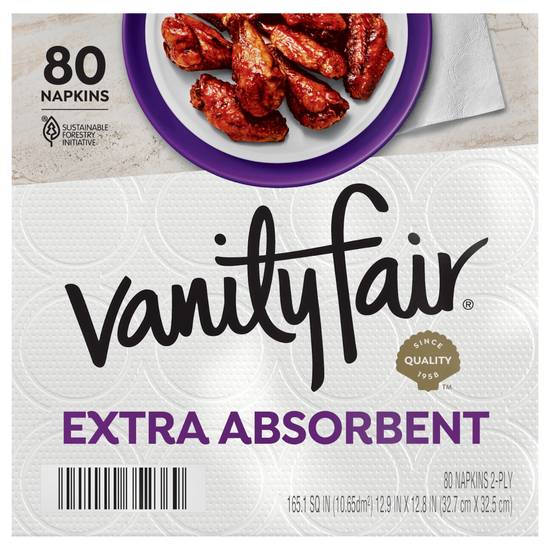 Vanity Fair 2-ply Extra Absorbent Everyday Napkins (80 ct)
