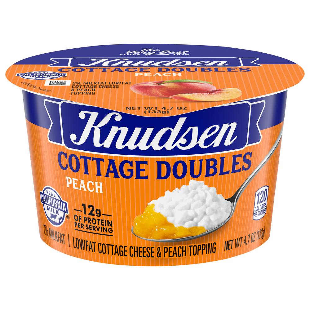 R.W. Knudsen Doubles Cottage Cheese & Peach Topping (4.7 oz)