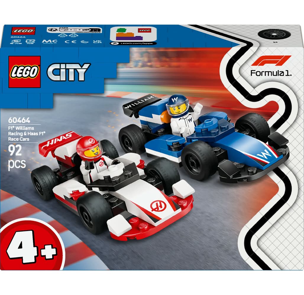 Carros de Corrida de F1 da Williams Racing e Haas Lego