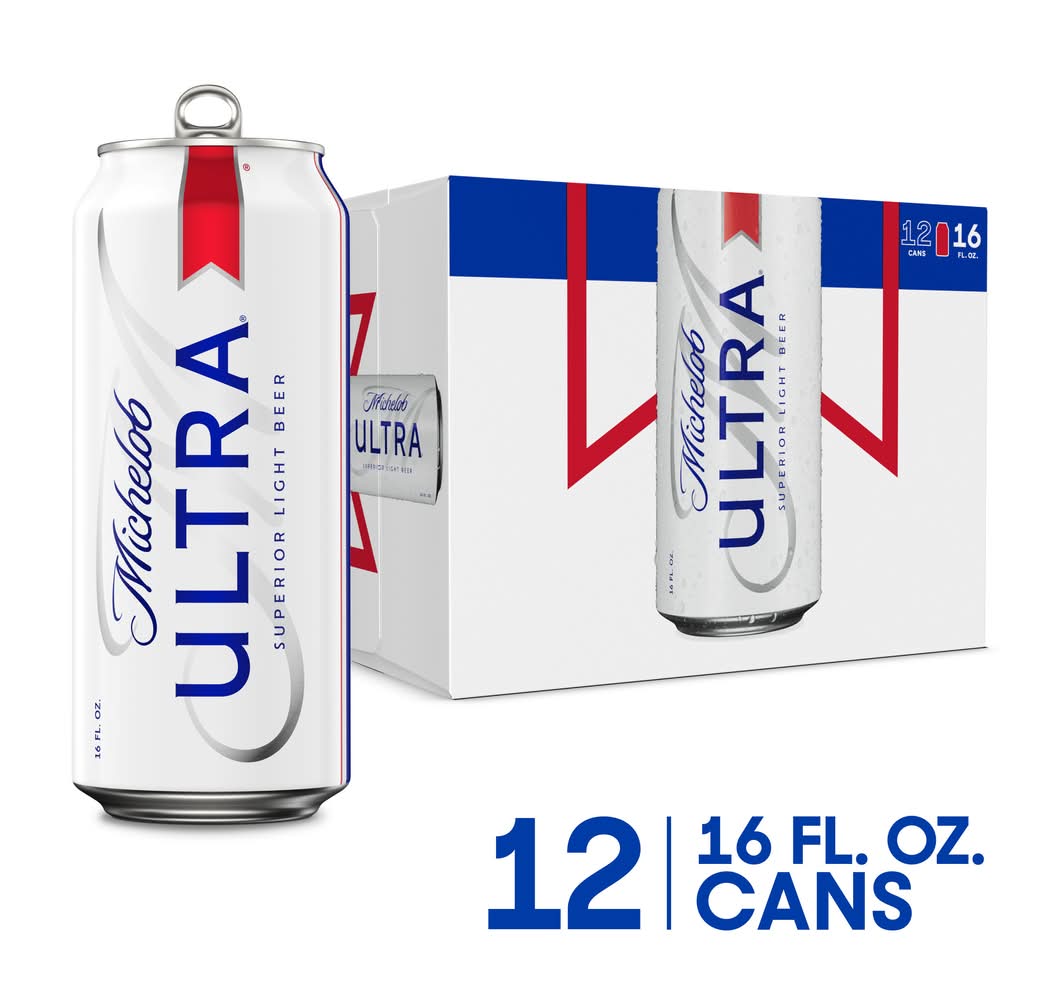 Michelob Ultra Superior Light Beer (12 x 16 fl oz)
