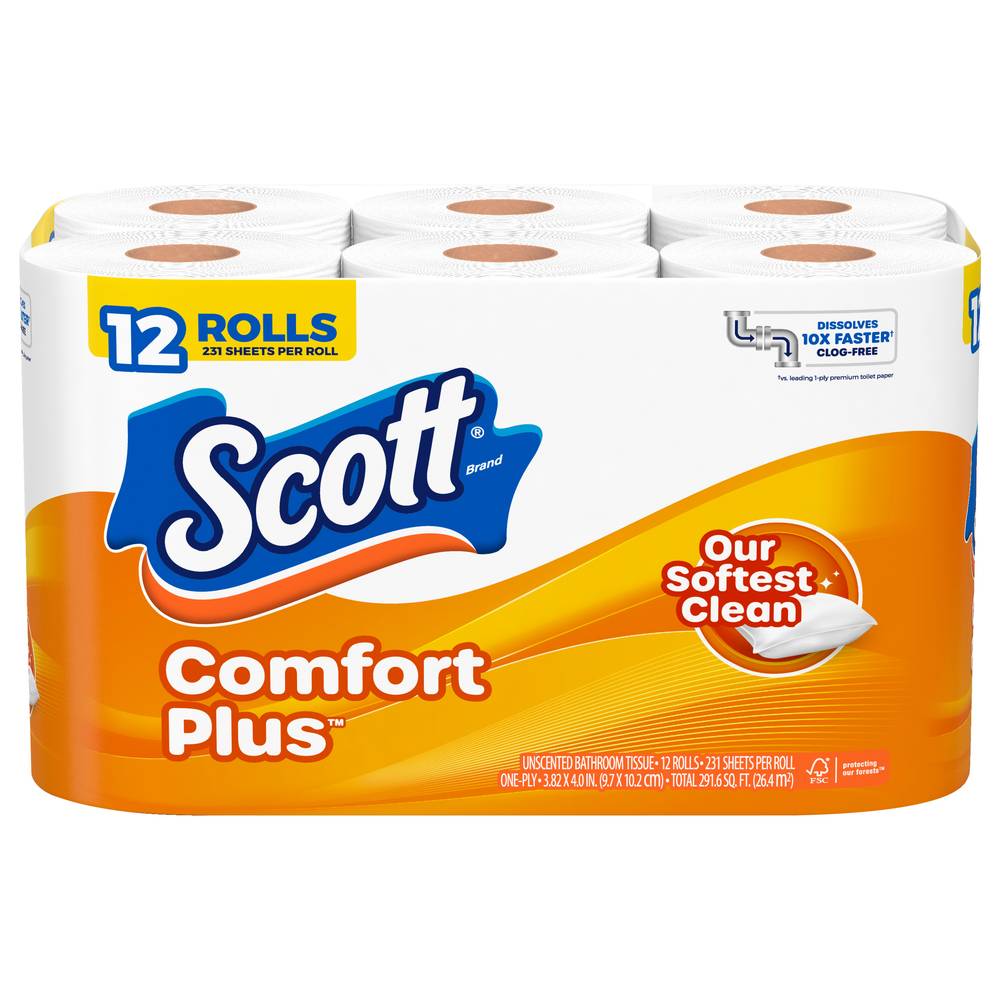 Scott Comfortplus Toilet Paper, 26.4m (12 ct)