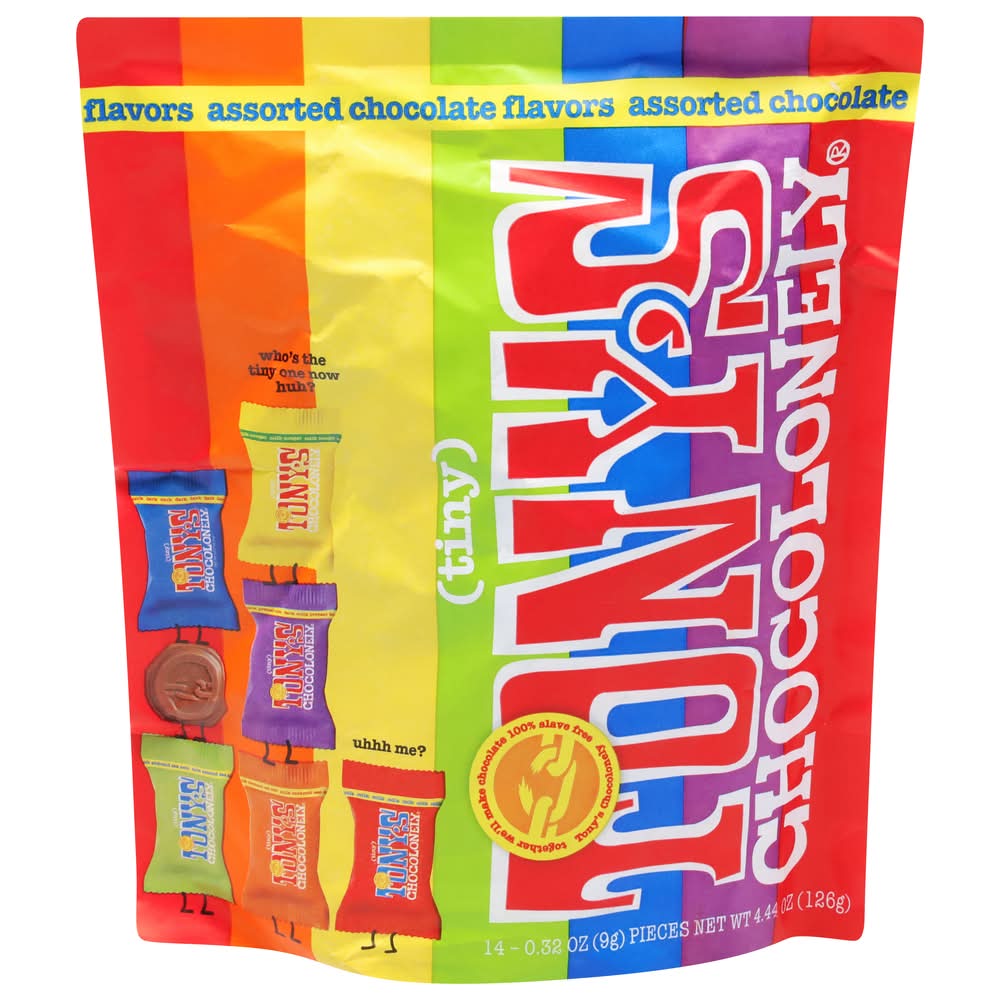 Tony's Chocolonely Candy Tiny, Assorted (4.44 oz, 14 ct)