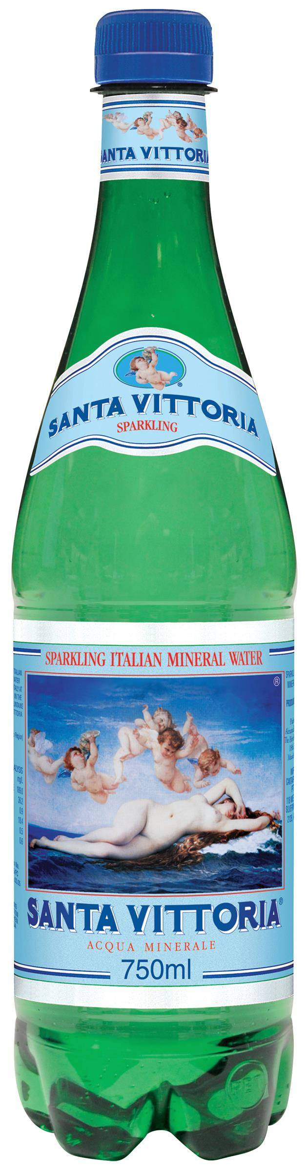 Santa Vittoria Sparkling Italian Mineral Water (750mL)