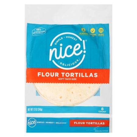 Nice! Flour Tortillas, 8 Inch (12 oz, 8 ct)