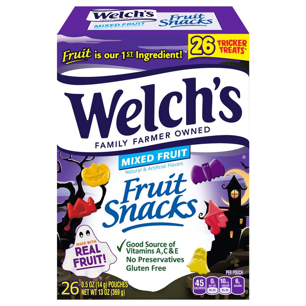 Welch's Mixed Fruit Snacks Halloween (0.5 oz, 26 ct)