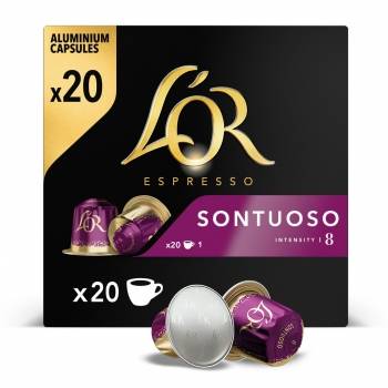 Café sontuoso en cápsulas L'Or Espresso compatible con Nespresso 20 unidades de 5,2 g.