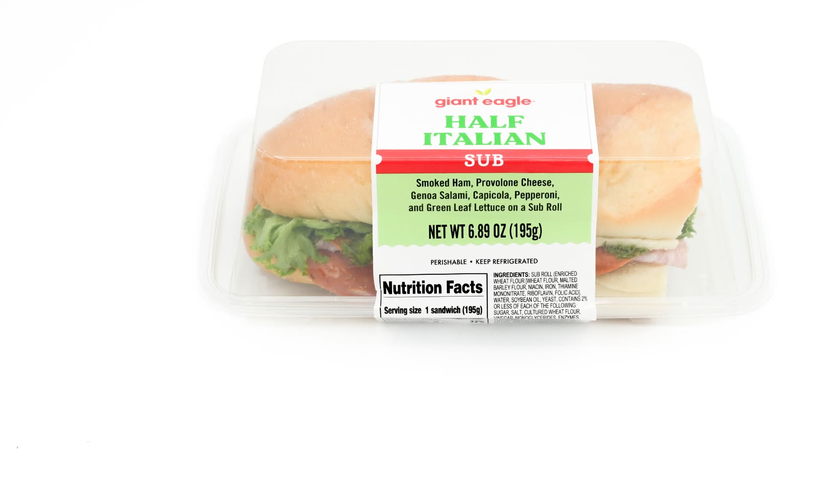 Giant Eagle Half Italian Sub (6.89 oz)