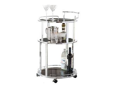 Otero Chrome 3-Shelf Serving Cart