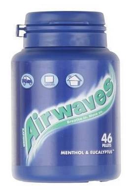 Airwaves Menthol & Eucalyptus Sugar Free Chewing Gum Bottle 46 Pieces