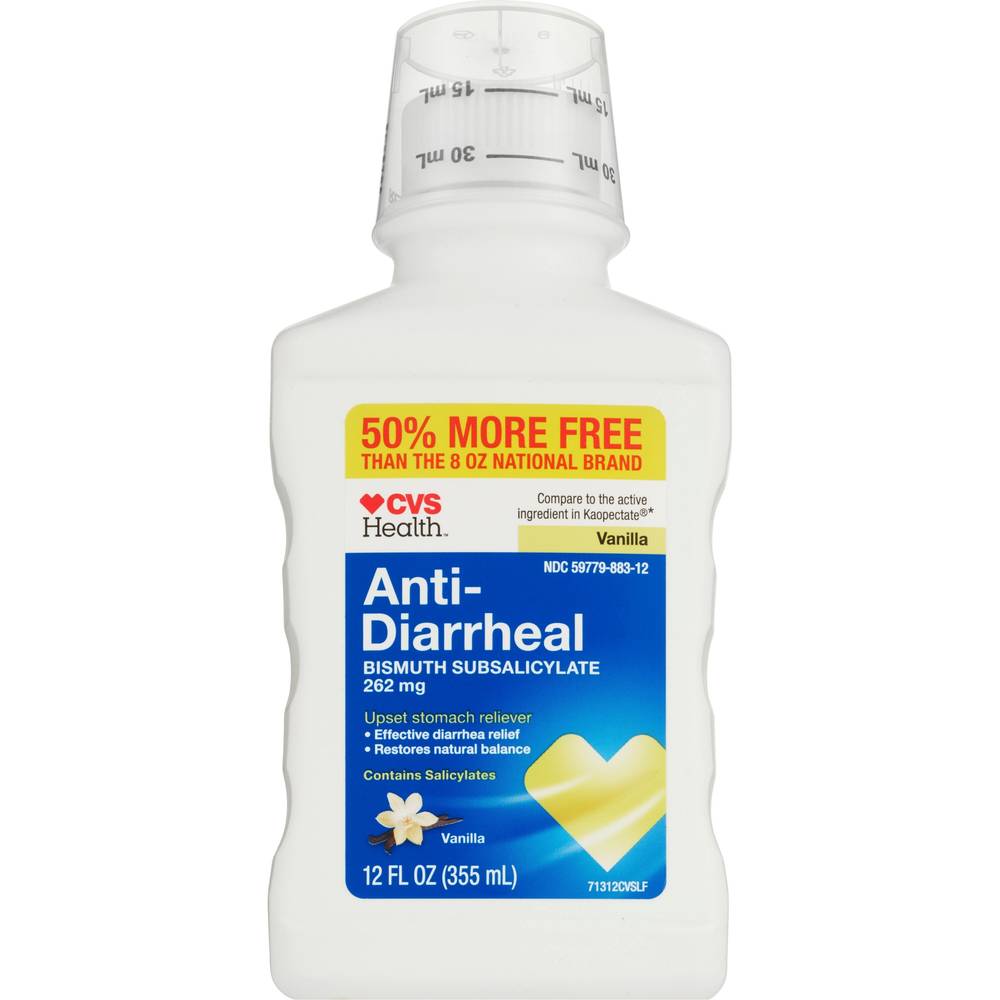 CVS Health Anti-Diarrheal Liquid, Vanilla, 12 FL OZ