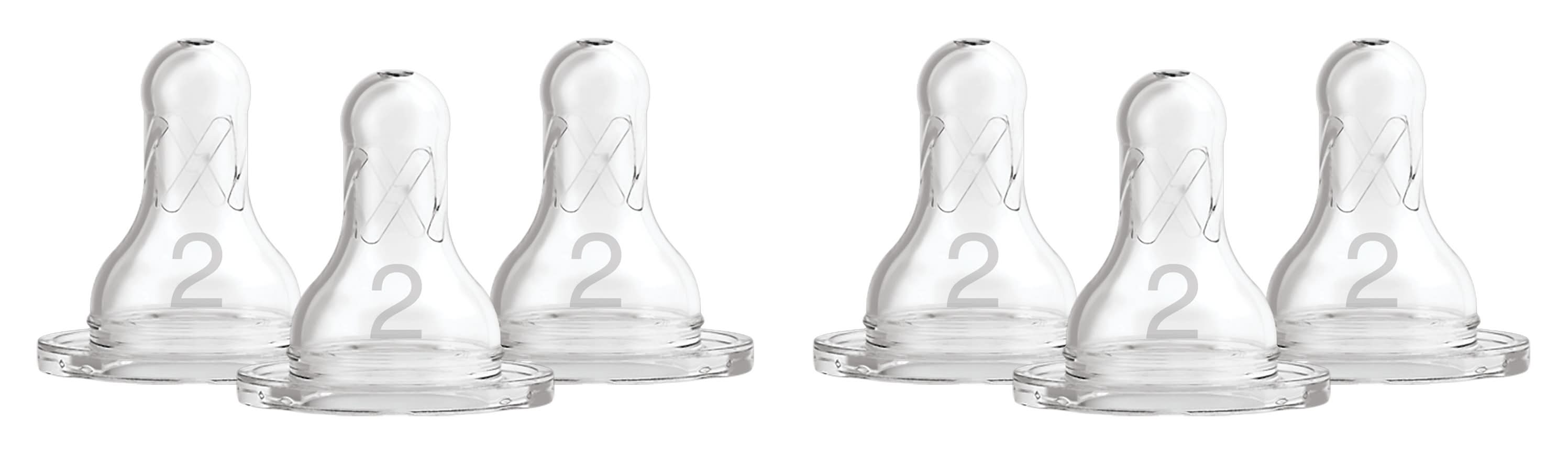 Dr. Brown's Narrow Baby Bottle Nipples, Medium (6 ct)