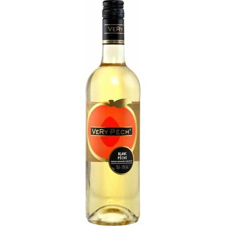 Boisson à base de Vin aromatisée VERY PECHE - la bouteille de 75cL