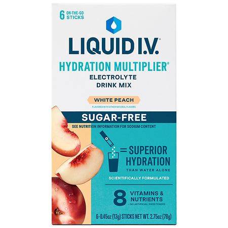 Liquid I.v. Hydration Multiplier - Sugar Free Electrolyte Drink Mix (0.45 oz 6 pack)
