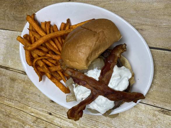 Order Super Topper Burger #24 food online from Lindburgers store, Jupiter on bringmethat.com
