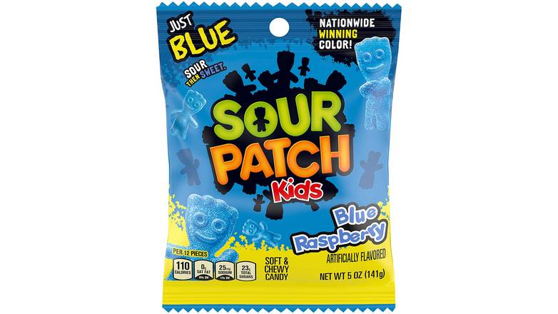 Sour Patch Kids Blue Soft Chewy Candy Bags Raspberry
