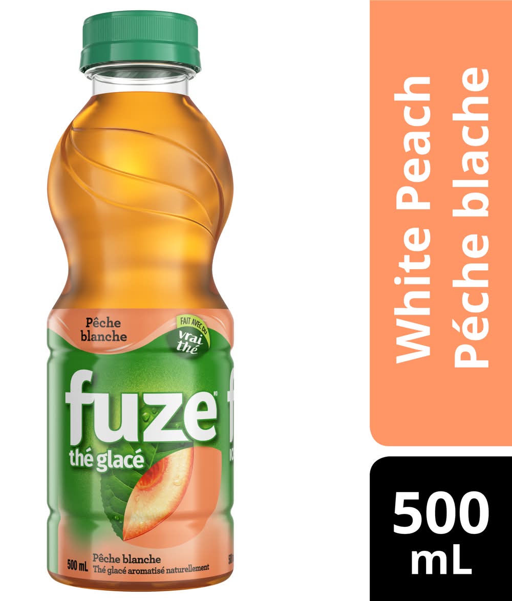Fuze Tea Flavoured Iced Tea, White Peach (500 ml)