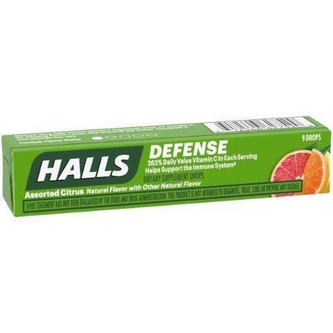 Halls Defense Vitamin C Citrus 9 Count