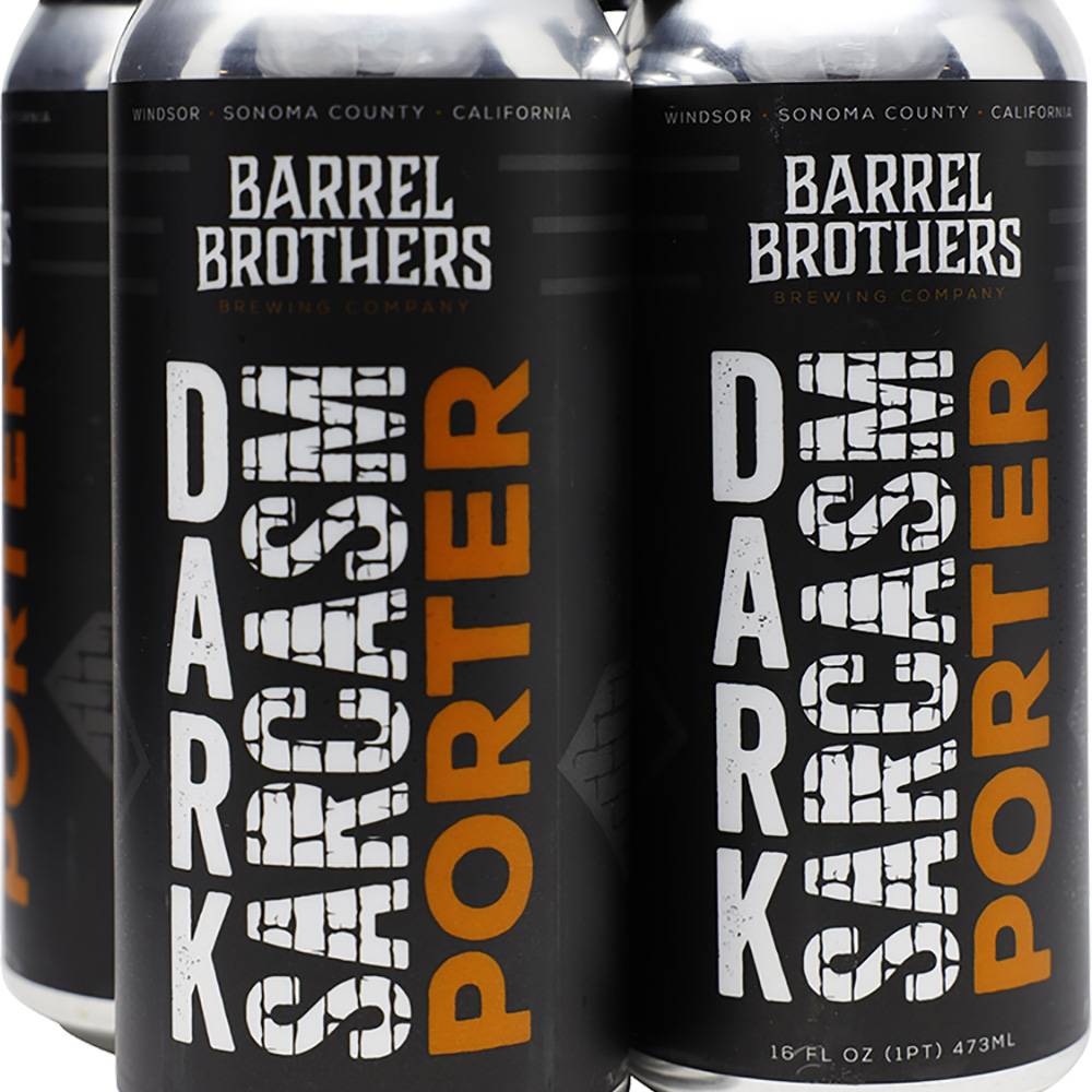 Barrel Brothers Dark Sarcasm American Porter (4x 16oz cans)
