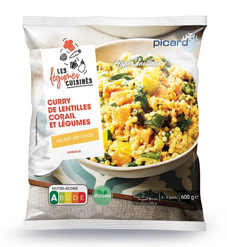 Curry de lentilles corail et légumes