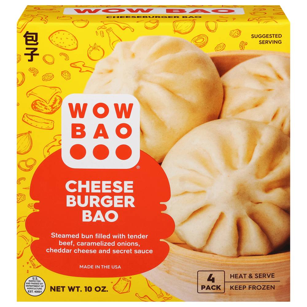 Wow Bao Cheese Burger Bao (10 oz, 4 ct)