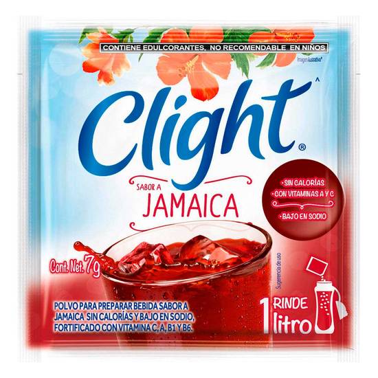 Clight polvo para bebida sabor jamaica (sobre 7 g)