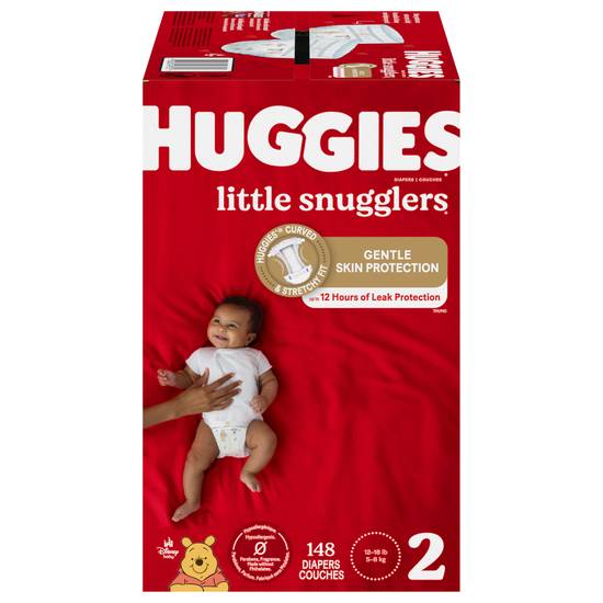Huggies Little Snugglers Diapers, Size 2 (148 ct)