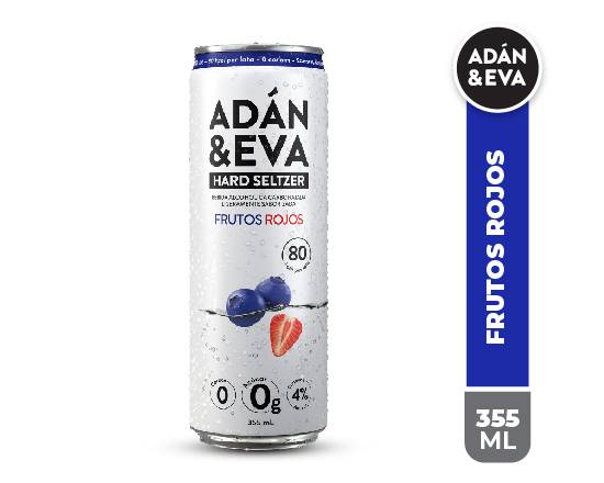 Adán & eva hard seltzer (frutos rojos) (355 ml)