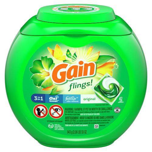 Gain sachet he 3en1 original - flings original (42 count, 943 g)