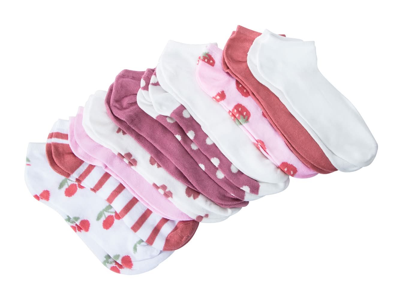 Juniors Cherry Low Cut Socks 10-Pairs