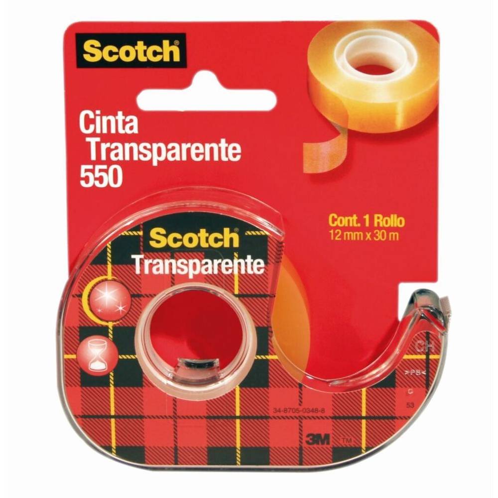3M cinta adhesiva transparente scotch (1 pieza)