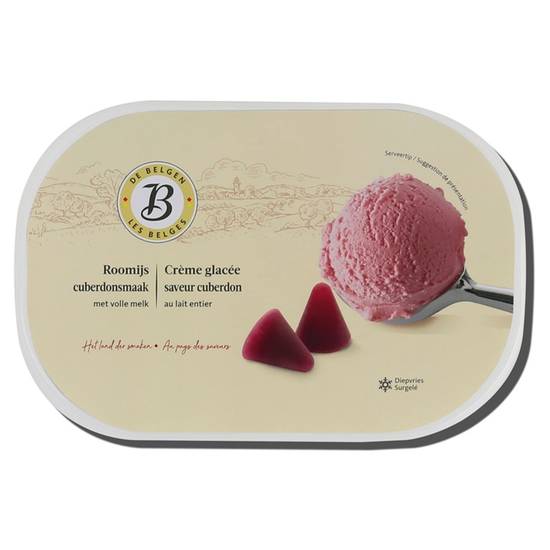 Les Belges Crème Glacée Saveur Cuberdon au Lait Entier 500 g