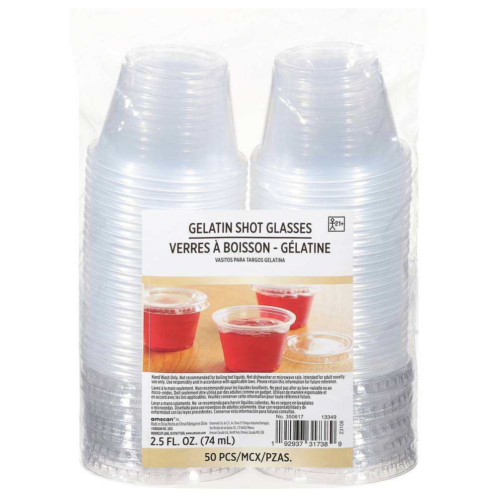 Amscan 2.5 Fluid Ounce Gelatin Shot Glasses (50 ct) (white)