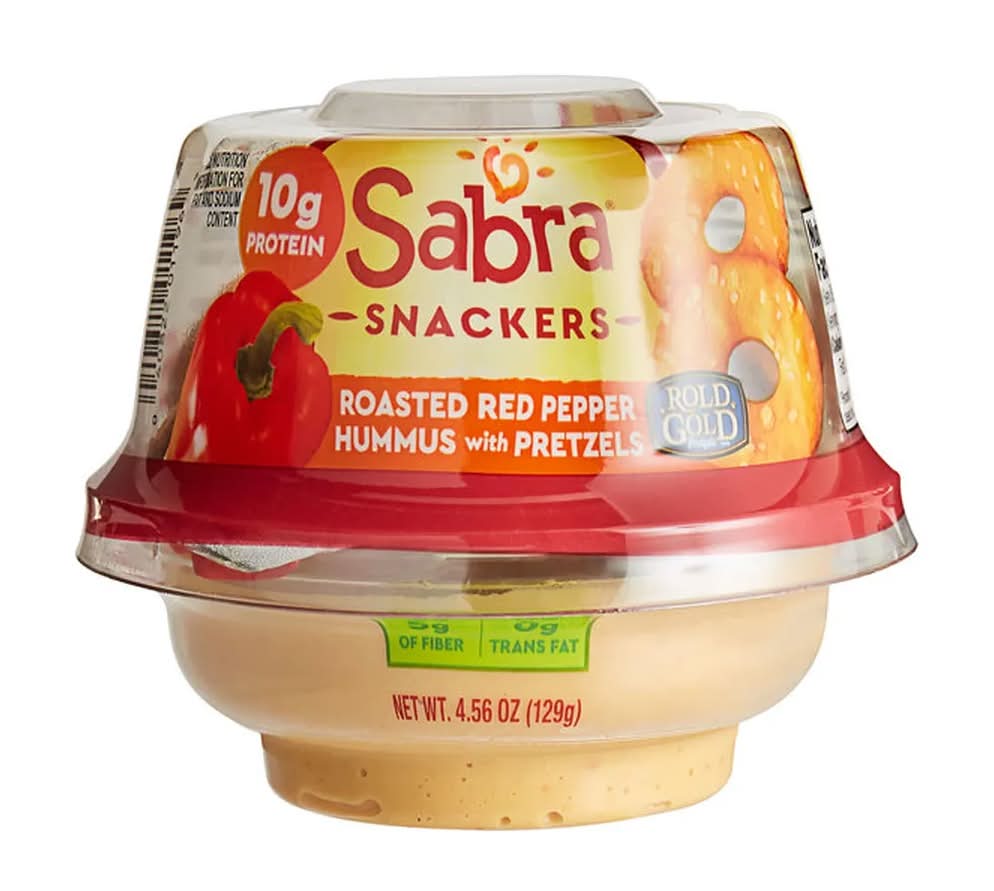 Sabra Roasted Red Pepper Hummus Rold Gold Pretzels