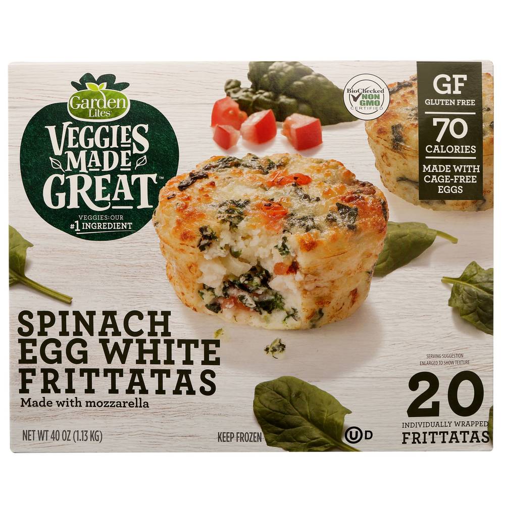 Garden Lites Vegetarian Spinach & Egg White Frittata, 20-count