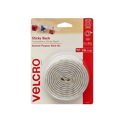 Velcro Brand Sticky Back Tape, 5 ft X 3/4 in (white)