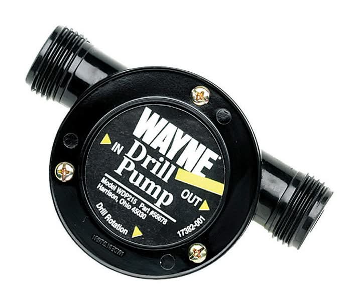 Wayne 85 Gph Thermoplastic Switchless Switch Bottom Drill Drill Powered Pump