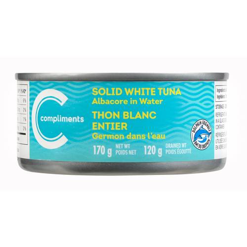 Compliments Solid White Tuna Albacore in Water 170 g