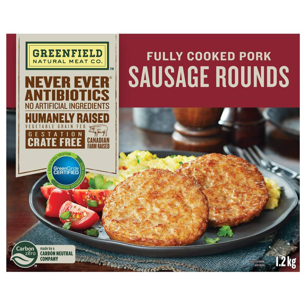 Greenfield Frozen Pork Sausage Rounds, 1.2 Kg