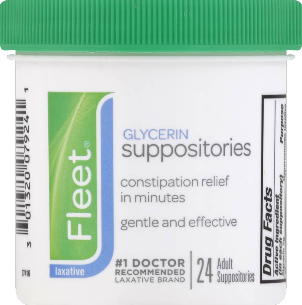 Fleet Glycerin Suppositories With Aloe Constipation Relief (5.76 oz)