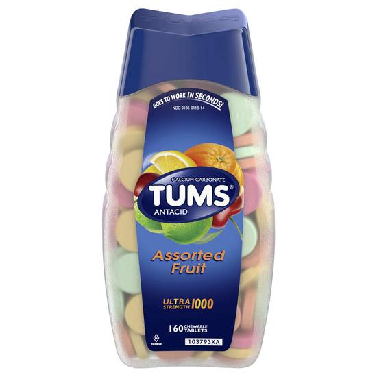 Tums Assorted Fruit Ultra Strength Antacid Tablets (160 ct)