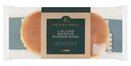 ASDA Exceptional Sliced Brioche Burger Buns (4 pack)