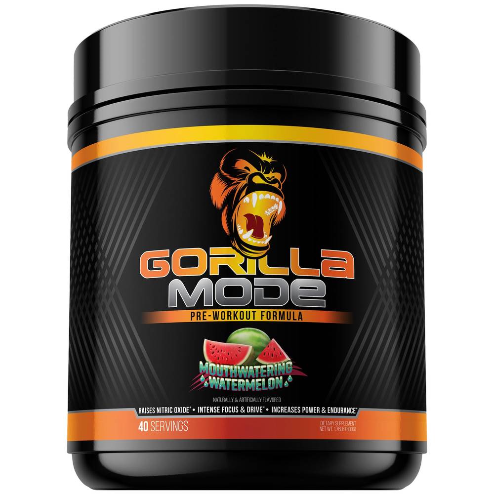 Gorilla Mind Pre Workout Formula, Watermelon (1.76 lbs)