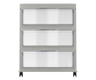 Life Story Drawer Wide Storage Cart (gray)