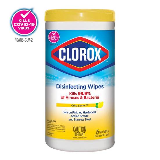 Clorox Lemon Fresh Disinfecting Wipes (75 ct)