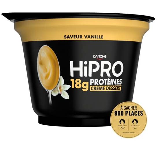 Hipro - Crème dessert protéinée, vanille (180g)