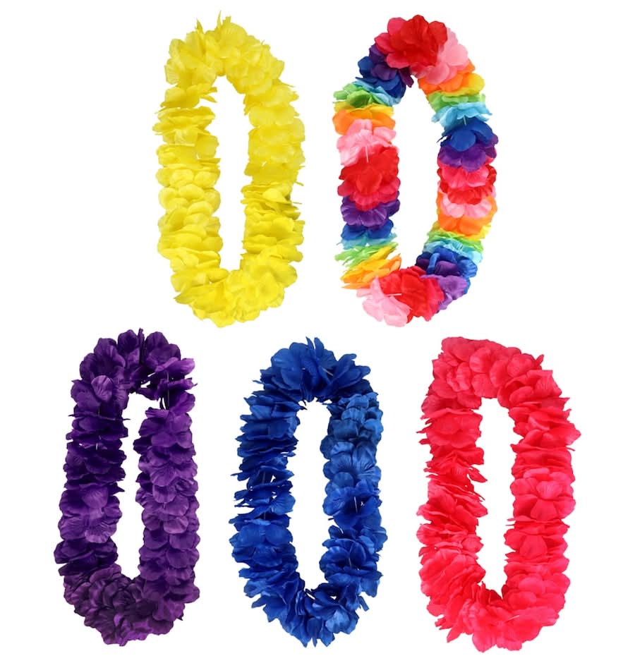Colorful Polyester Leis, 42 in.