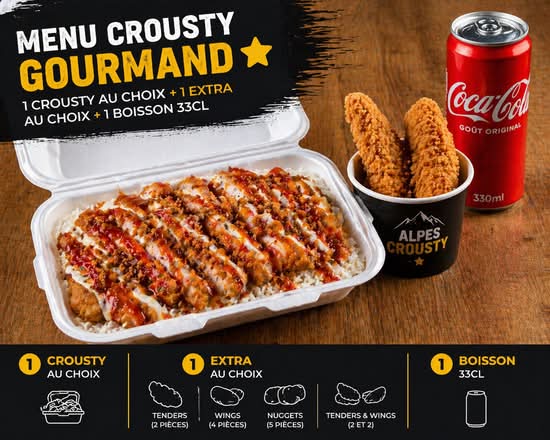 Menu crousty grourmand