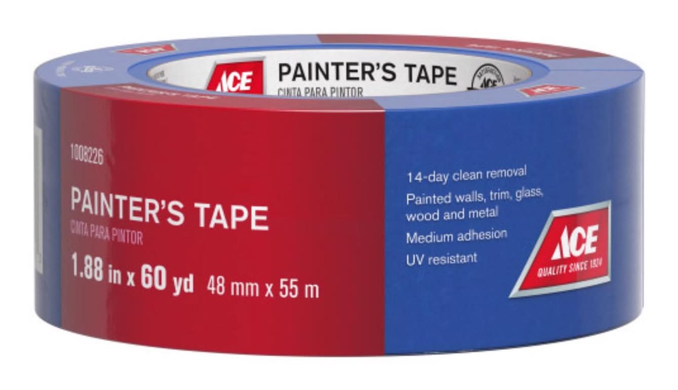 Ace Clean Release 1.88 In. W X 60 Yd L Blue Medium Strength Painter'S Tape 1 Pk