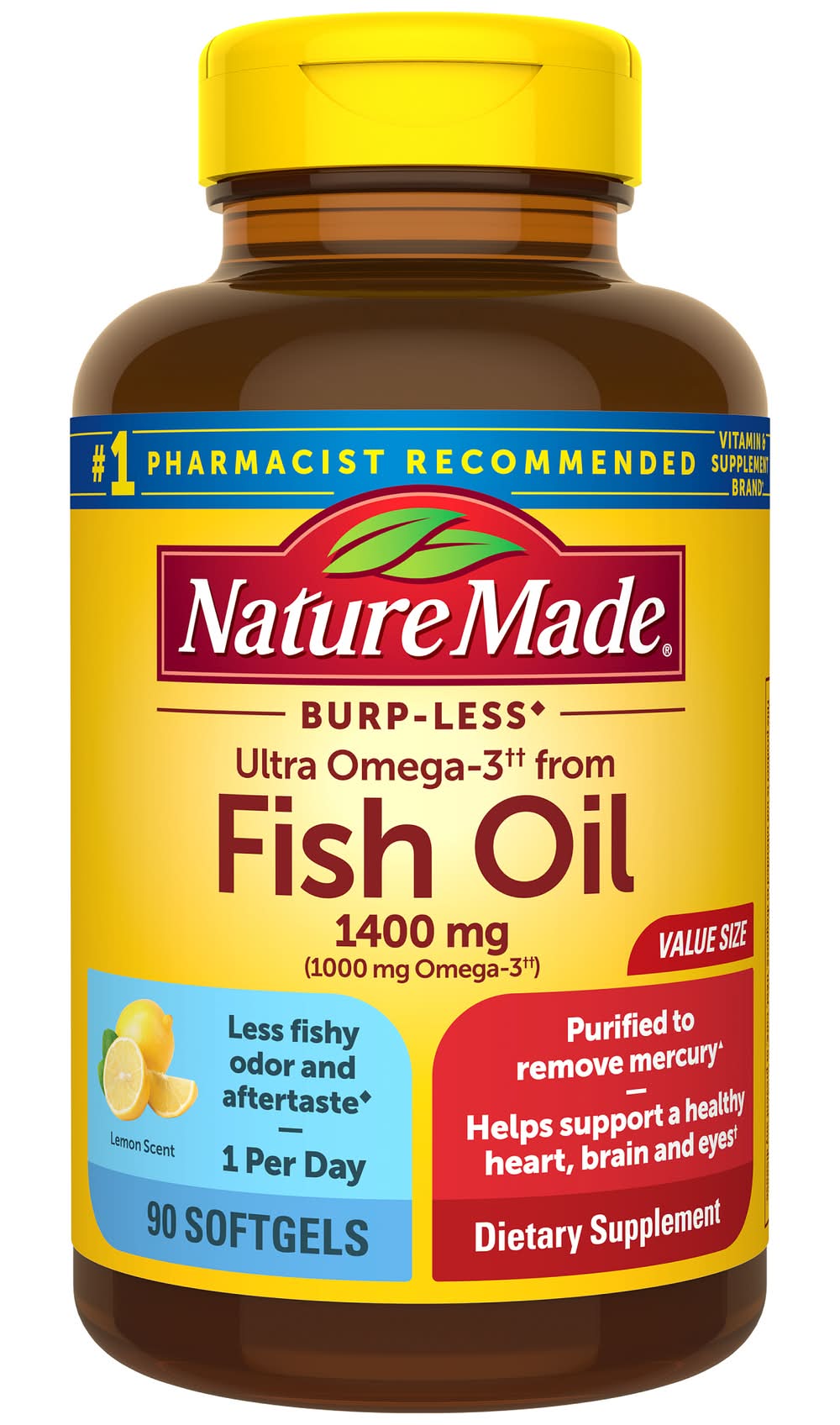 Nature Made Ultra Omega 3 Fish Oil Softgels 1400 mg (8.4 oz)