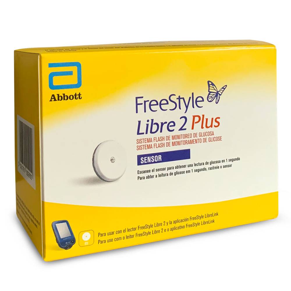 FreeStyle Libre 2 Plus Sensor Monitoreo Continuo de Glucosa
